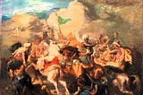 01 Painting by Orientalist Artists, The Art of War, Théodore Chassériau’s Battle of Arab Horsemen…