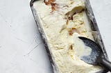 Caramelized Peach Ricotta Ice Cream
