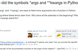 What the hell are “**kwargs”…