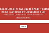 Check if a domain name is affected by CloudBleed