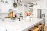 white statuario quartz countertop