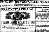 Picture of La Cronica newspaper advertisement for the First Mexican Congress, 1911.