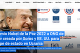 El “Premio Nobel”-2022, a George Soros y su Dominación Demoniaca.