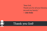 100 Reasons to be thankful to God