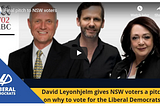 Leyonhjelm’s pitch to NSW voters