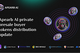 Apearb AI Private Presale buyer token distribution update