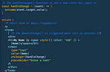 How to use handleChange() function in react component?
