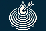 Desired Outcome Labs Logo Teardrop with an arrow in it causing ripples
