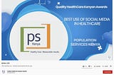 PS Kenya wins at the Second Quality Healthcare Kenyan Awards!