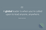 What is a ‘global’ leader?