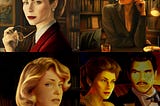 Collage of four story covers for the series, including images of Eleanor, Vivian, Eddie, and Charlie.