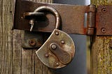 open rusted lock