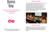 The Iron Yard Powered by Smashing Boxes: Demo Day 2015