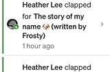 Thank you, Heather Lee , for reading Frosty’s stories.