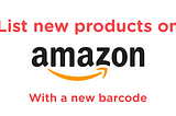 Add new products on Amazon