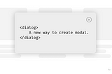 New way to create modals using HTML only
