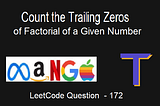 Count the number of Trailing Zeros in the Factorial of a given number