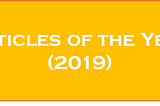 5th Annual Articles of the Year