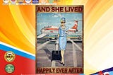 HOT Blue flight attendance and she live happily ever after poster