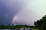 Taken on iPhone X: Double Rainbow