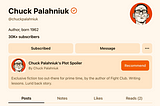 Learn How to Write(and Edit) Like a Pro from Chuck Palahniuk (for Free)