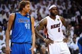 Dirk and Lebron in the 2011 NBA Finals