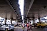 Oshodi underbridge, Lagos, Nigeria. Nov 10, 2022.