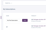 Named subscriptions and access key management for customers