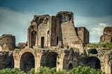 Destroyed ruins in italy