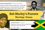 Bob Marley’s Father, One Love Two Wives