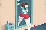 The girl in the mirror