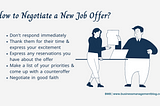 Tips to negotiate a job offer