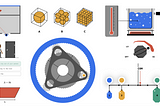 Collage of diagrams explaining various science and math concepts