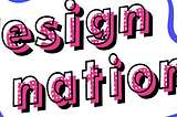 Design Nation logotype in layered lowercase sans serif text with hand-drawn blue and pink ripples around it