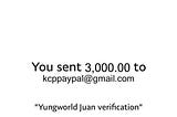 Scam Alert : A Man Yungworld Juan Is Tried To Scam 3000$ For Instagram Verification