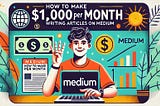 How to Make $1,000 per Month Writing Articles on Medium(Part-Time)