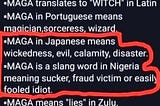 MAGA is a Four Letter Word