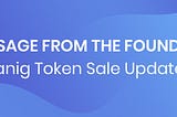 Message from the founders — Vanig Token sale updates