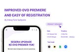 Improvement Aplikasi OVO Premier Dan Menambahkan Fitur Untuk Kemudahan Dalam Melakukan Registrasi.