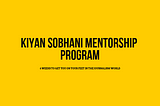 Mentorship Program