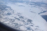 Photo taken by Author — Window View from Plane While Going to Canada