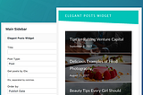 Elegant Posts Widget Plugin