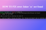 error: linker `cc` not found