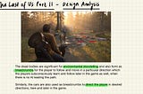 The Last of Us Part II: Design Analysis Notebook