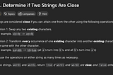 Unraveling String Closeness in Java: Solving LeetCode 1657