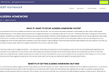 college algebra homework help