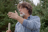 Rick Lagina gestures while explaining something, in The Curse of Oak Island.
