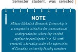 MITACS Globalink Research Internship 🍁