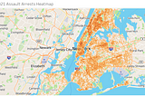 Analyzing 2021 NYC Arrest Data with Heatmaps