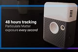 48 hours tracking Particulate Matter exposure every second..